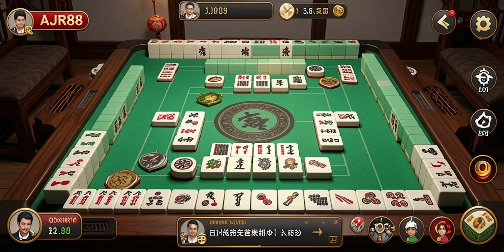 Tampilan gameplay seru dan menarik dari AJR88 saat bermain Mahjong.