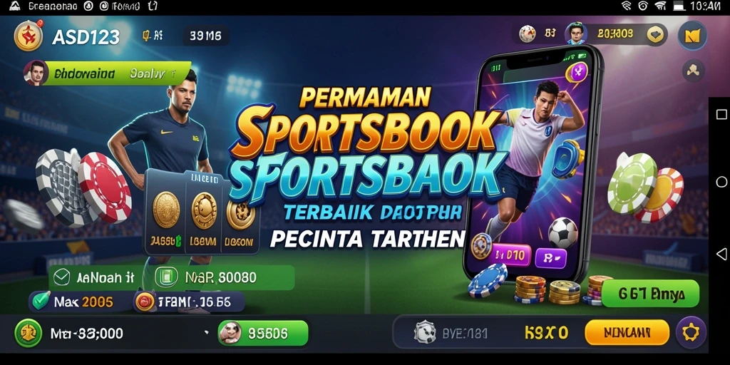 Tangkapan layar menunjukkan antarmuka aplikasi ASD123 saat memasang taruhan.