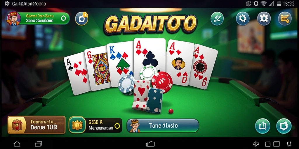 Tampilan seru gameplay GADAITOTO saat bermain Domino.