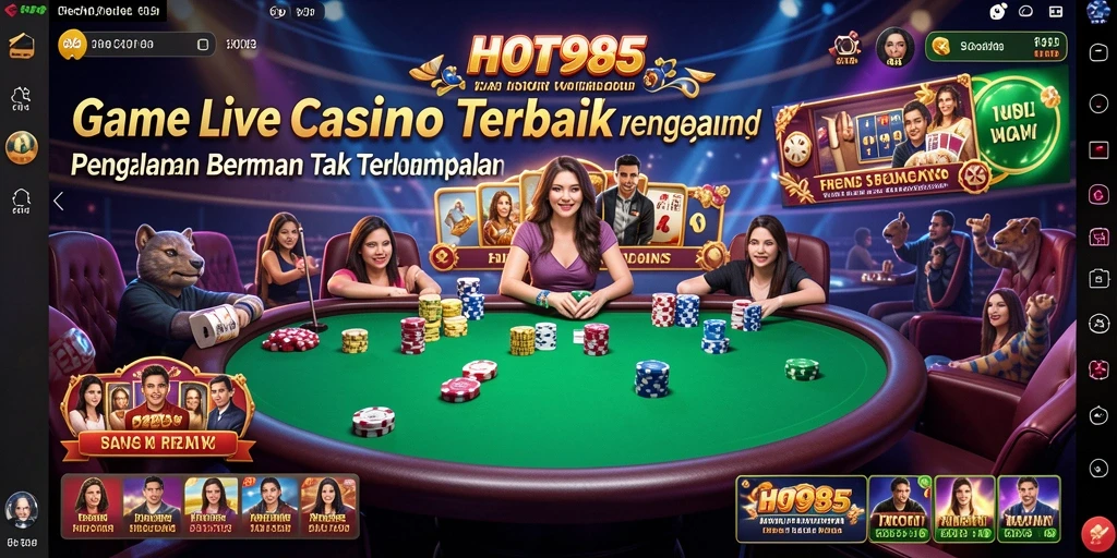 Gameplay Live Casino HOT985 yang menarik dan interaktif.