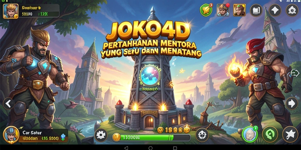Tangkapan layar gameplay JOKO4D menampilkan strategi menara yang mendebarkan.