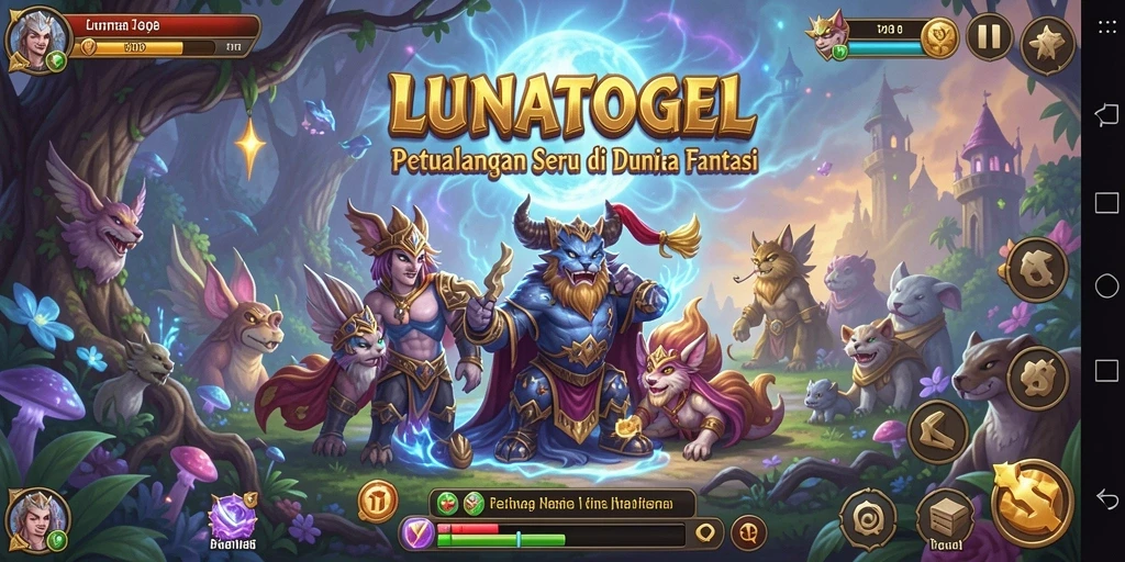 Gameplay seru LUNATOGEL dengan eksplorasi dunia fantasi.