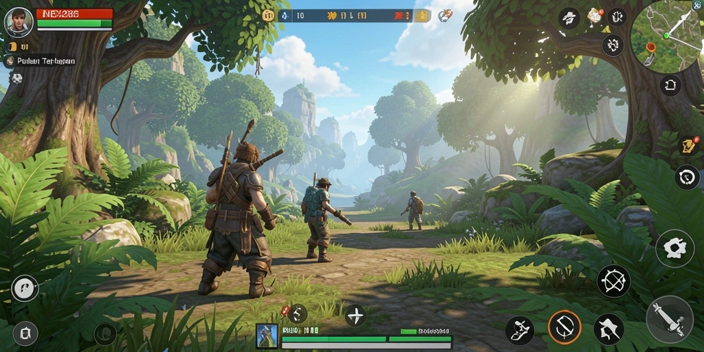 Screenshot NEX288 menunjukkan gameplay eksplorasi Open World yang menakjubkan.
