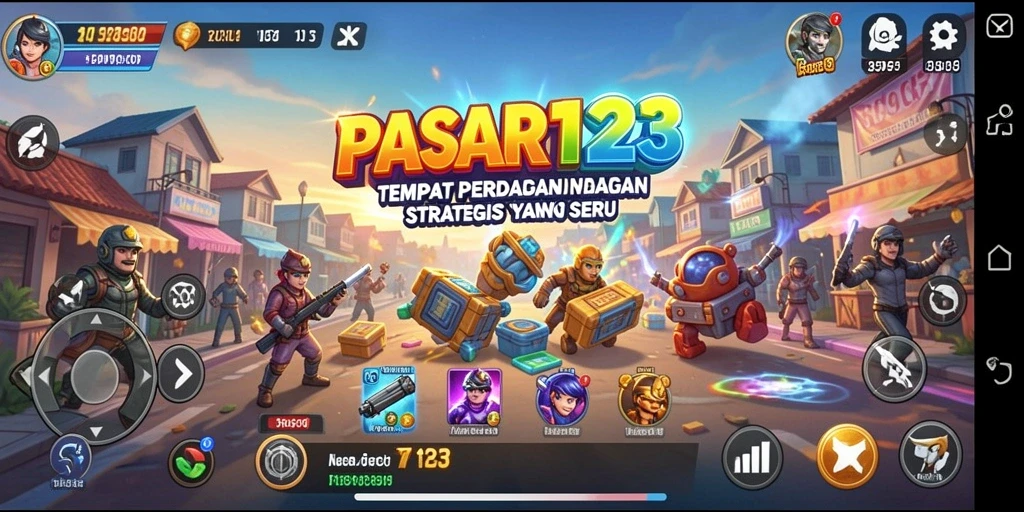 Tampilan gameplay PASAR123 yang seru dan beraksi di dalam pertempuran.