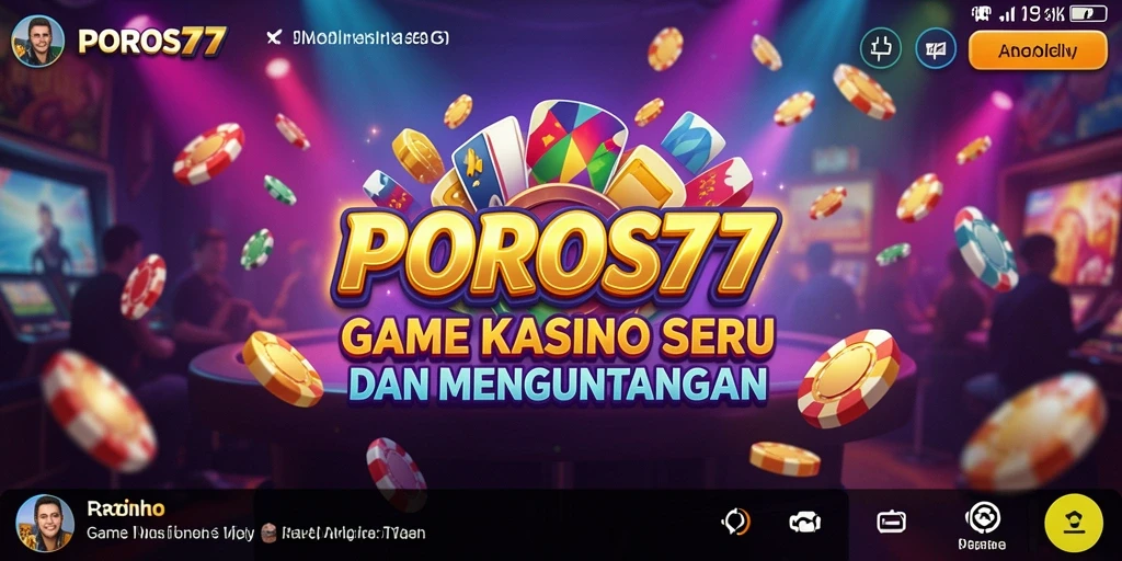Screenshot POROS77 menampilkan gameplay seru permainan kasino.