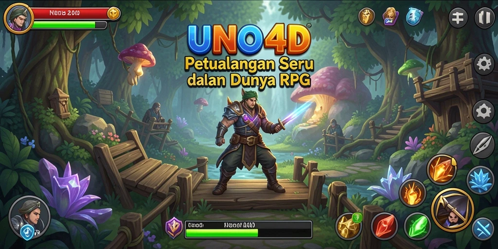 Tampilan gameplay seru dari UNO4D dalam dunia RPG.