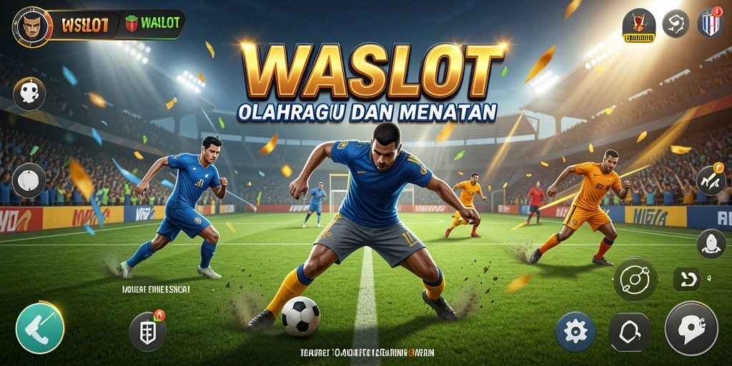 Tangkapan layar utama <strong>WASLOT</strong> memperlihatkan aksi mendebarkan dalam permainan olahraga.