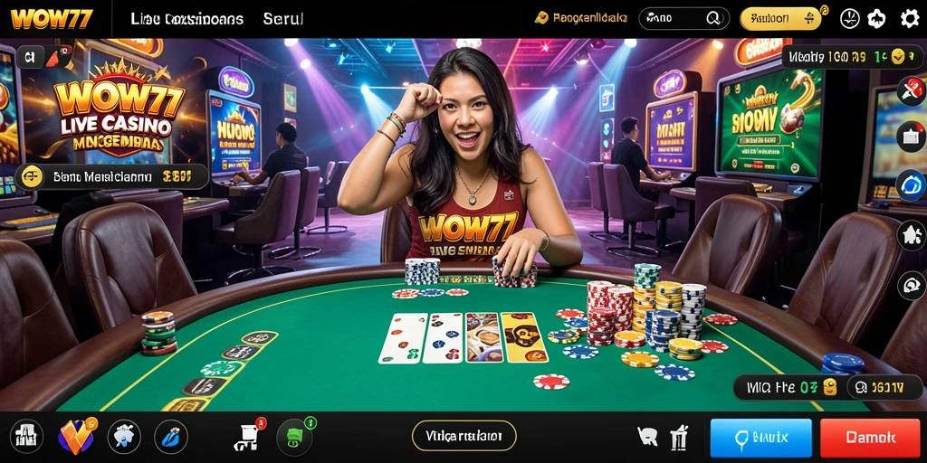 Tampilan luar biasa dari permainan Live Casino di WOW77.